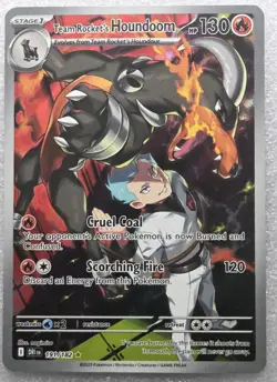 Team Rocket's Houndoom 191/182 Illustration Rare Pokemon Destined Rivals NM! - Image 1