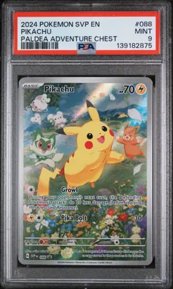 2024 Pokemon Svp En-Sv Black Star Promo #088 Pikachu 9 Near Mint or Better - Image 1