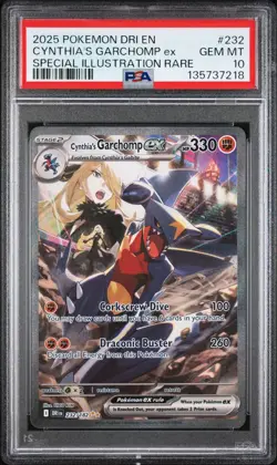 Pokemon 2025 Cynthia's Garchomp ex 232 SIR Destined Rivals GEM MINT PSA 10 - Image 1