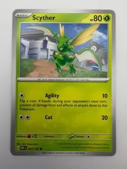 #004/197 Scyther Normal Common - Pokemon TCG SV03: Obsidian Flames NM - Image 1