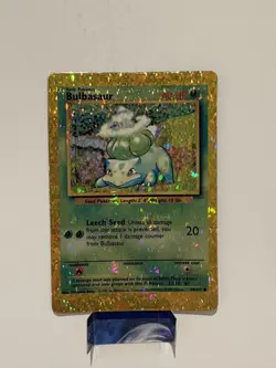Pokemon Tcg #44 Bulbasaur Vending Machine Prism Sticker Base Set Holographic - Image 1