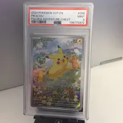 2024 Pokemon Paldea Adventure Chest Pikachu Promo #088 PSA 9 - Image 1