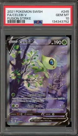Pokemon Celebi V Fusion Strike Full Alt Art #245 PSA 10 Gem Mint - Image 1