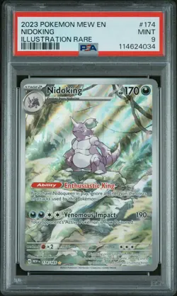 2023 POKEMON MEW EN-151 ILLUSTRATION RARE #174 NIDOKING PSA 9 - Image 1