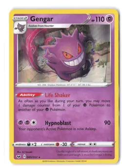 Pokemon Gengar 085/202 SWSH01: Sword & Shield Base Set LP Holo - Image 1