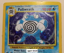 1999-2000 Poliwrath Unlimited Holo Super Rare Pokemon TCG Base Set 13/102 - Image 1