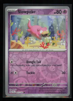 Slowpoke 57/142 Pokemon Stellar Crown Common Near Mint Reverse Holo - Image 1