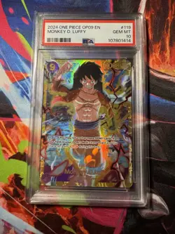 One Piece 2024 OP09-119 English Monkey D. Luffy #119 SEC Rare PSA 10 Gem Mint - Image 1