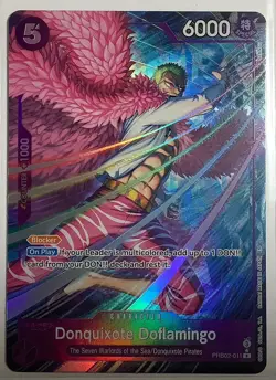 One Piece English DONQUIXOTE DOFLAMINGO PRB02-011 Alternate Art - Image 1