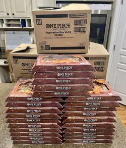One Piece Illustration Box Vol. 5 LOT OF 25 FACTORY SEALED IN HAND - Image 1