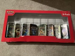 Pokemon TCG Prismatic Evolution Tins All 8 EMPTY Tins with coins cards sticker - Image 1