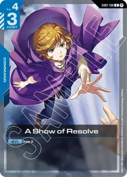 A Show of Resolve - GD01-100 Beta NM - Gundam TCG Card Game - Image 1