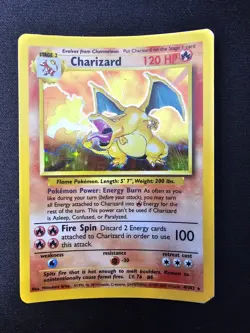 Pokemon Charizard 4/102 Base Set Holo Card 1999-2000 4th Print - Image 1