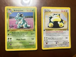 2 First Edition Jungle Rare Pokemon Cards Non Holographic Played Vintage. - Image 1