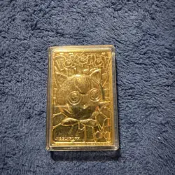 Pokemon Jigglypuff Trading Card Bar 23K Gold Plated 1999 Burger King Nintendo - Image 2