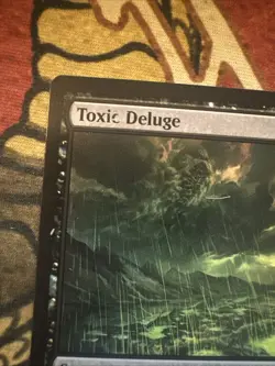 Mtg Magic Black Deck Toxic Deluge Misprint Missing Ink Text Card - Image 2
