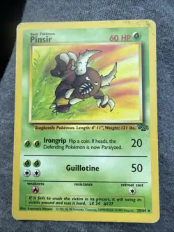 Pokemon TCG Pinsir Jungle Set Card 25/64 Non-Holo, Unlimited - Image 1