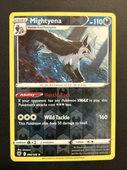 Pokemon Card Astral Radiance 96/189 096/189 Mightyena Reverse Holo Rare NM - Image 1