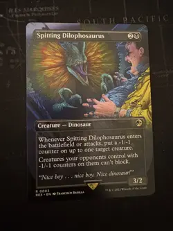 MTG English Spitting Dilophosaurus (Borderless) NM Non-foil - Image 1