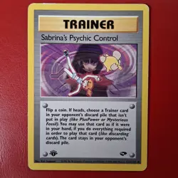sabrinas phychic control 121/132 First Edition Pokemon Card - Image 1