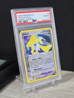 Pokemon Card TCG Jirachi 8/101 EX Hidden Legends 2004 Holo Rare PSA 8 NM - Image 1