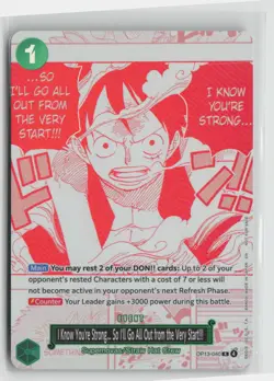I Know You're Strong... 3rd Anniversary OP13-040 One Piece Promo Cards R NM Eng - Image 1