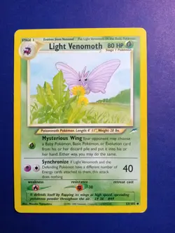 Pokemon Card LIGHT VENOMOTH - 53/105 - Neo Destiny - Uncommon Unlimited - Image 1