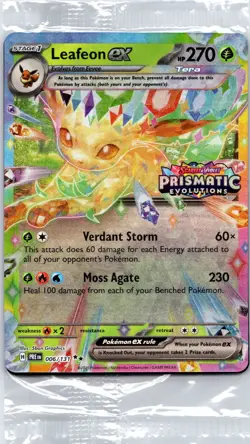 Leafeon ex - (Prismatic Evolutions Stamp) Holo Miscellaneous Cards & Products #0 - Image 1