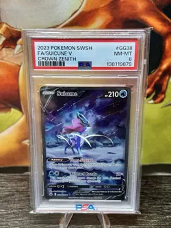 PSA 8 Suicune V GG38 Crown Zenith Galarian Gallery Ultra Rare Pokemon Card - Image 1