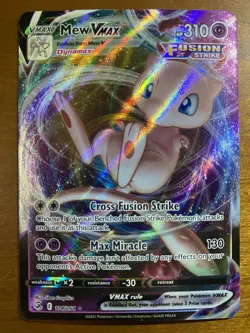 Pokemon Card Mew VMAX 114 Fusion Strike Sword & Shield Mewtwo Pikachu Umbreon - Image 2