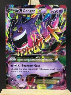Pokemon Mega M Gengar EX Holo Card 35/119 Phantom Forces XY - Image 1
