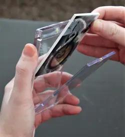 One Touch Card Holder 180pt Magnetic Baseball Jersey Patch Protectors Clear - Image 2