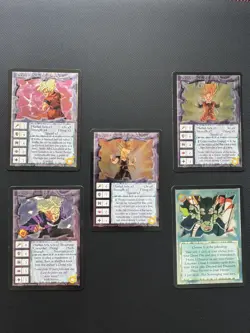 1997 Ani-Mayhem Dragon Ball Z Ultra Rare 5/5 Foil Card Set - Image 1