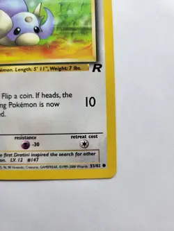 Dratini 53/82 - 1st Edition Team Rocket Set Rare Vintage Pokemon Card - NM - Image 5