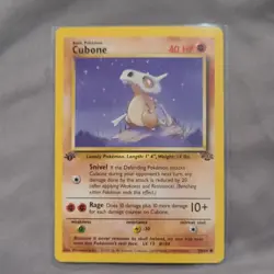 Pokemon Cubone Jungle 1st Edition 50/64 40HP Regular Card Mitsuhiro Arita - Image 1