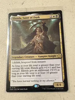 mtg Elenda Saint of Dusk, vampire knight, Foundations, unplayed - Image 1