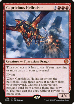 x1 Capricious Hellraiser ONE MTG 125/271 MYTHIC M/NM 1x - Image 1