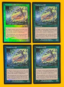 MTG WEATHERSEED ELF (FOIL) (x 4) Urza's Legacy (OldManMTG 006-511) - Image 1