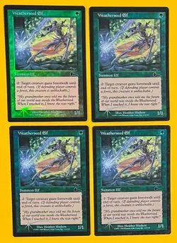 MTG WEATHERSEED ELF (FOIL) (x 4) Urza's Legacy (OldManMTG 006-512) - Image 1