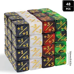 48 Pieces MTG Counters Token Dice, Magic The Gathering Glitter Multi-colored - Image 2