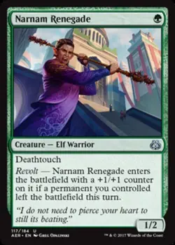 MTG Narnam Renegade - Foil, Aether Revolt, Moderately Played, English - Image 1