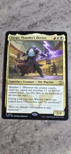 Zurgo, Thunder's Decree Tarkir: Dragonstorm Regular Rare MTG NM - Image 1