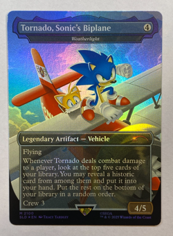 MTG - Secret Lair - Sonic: Turbo Gear - Tornado, Sonic's Biplane - FOIL - Image 1