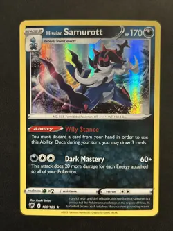 Hisuian Samurott - 100/189 - Holo Rare NM, English Pokemon Astral Radiance - Image 1