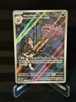 Pokemon TCG Team Rocket's Weezing Illustration Rare #199/182 SV: Destined Rivals - Image 1
