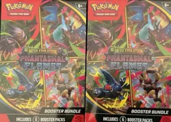 2x Pokemon TCG Mega Evolution Phantasmal Flames Booster Bundle Sealed FREE SHIP - Image 1