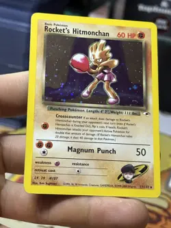#3 Rocket's Hitmonchan 11/132 Gym Heroes 2000 Holo Rare WOTC Pokemon Card TCG - Image 5