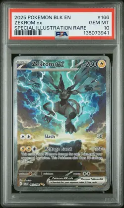 Zekrom EX Black Bolt SIR Special Illustration Rare #166 PSA 10 Gem Mint Pokemon - Image 1
