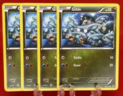 4X Pokemon TCG Gible 94/113 Legendary Treasures Regular Common 2013 LP - Image 1