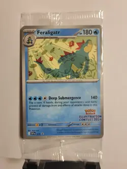 Pokemon TCG Illustration Contest 2024 Sealed Pack Feraligatr Pikachu Toxtricity - Image 1